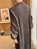 Puff Sleeve Pleated Dress Solid Color Long Length Women Loose Causal Elegant Dresses Designer Clothes Autumn 2DA1731