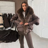 Warm Fur Collar Elastic Waist Hooded Coat Women's Elegant Waist-cinching Zippers Long Cotton Coats Winter Lady Outwear