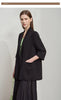 Minimalist Women's Blazer Mujer Autumn Solid Loose Seven-quarter Sleeve Lapel Button Commuter Suit Jacket 12512019