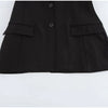 Elegant Shoulder Pad Slim Suit Jackets Women Solid Lapel Long Sleeved Jacket Female Spring Chic Daily Style Outwears Tops