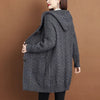 Autumn Winter Thicken Sweaters5XL Large Size Hooded Knitted Outerwear Women's Cardigan Sweater Knitting Jacket