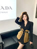 Original Design Blazer Women Loose Spliced Pocket Korean Shrug Notched Single Breasted Blazer Mujer Femal with Belt