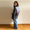 Western Fringe Blazer For Women Lapel Print Back Patchwork Loose Mid‑Length Coat Autumn Casual Street Cowgirl Lady Outerwear