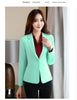 Pink Women Blazer Formal Business Office Lady Work Suit Pockets Jackets Slim Female Casual Top Korean Suit Coat Spring Autumn