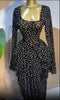 Women Floral Tie Dye Print Stacked Ruched Long Sleeve A-line Maxi Long Dress Birthda Party Education Dresses