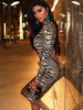 leopard print long sleeve slim bodycon sexy dress autumn winter women streetwear party festival dresses outfits