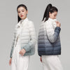 Woman 90% Duck Down Coats Winter Stand Collar Jacket Gradient Slim Fit Ultra Lightweight Keep Warm Daily Sports Jackets