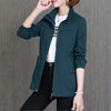 Women Double Layer Windbreaker Autumn Casual Slim Coat Plus Size 4Xl Stand-Up Collar Ladies Jacket