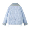 Down Cotton Jacket Women's Short Lamb Wool Loose Cotton Jacket Winter Korean Version Thick Bread Jacket Lemon Yellow
