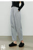 Women Casual Pants Winter Sweatpants Tapered Elastic Waist Split Design Fleece-Lined Warm Trousers
