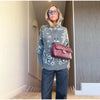 Spring Paisley Cashew Flower Jacquard Jacket For Women Casual Long Sleeve Zipper Sweater Lady Chic Street Knitted Outerwear