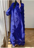 Women's Pleated Dress Elastic Loose Three Quarter Sleeve Stand Collar Dresses With Irregular Pleats2DB8596