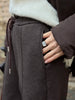 Thick Warm Straight Pants For Women Office Brown Wide Leg Trousers High Waist Women's Loose Pants For Ladies Spring