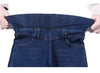 Elastic Waist High Waist Jeans for Women Spring and Autumn Slim Elastic Women's Age Reducing Casual Pants
