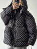 Autumn Winter Print Women's Cotton Jacket Loose Hooded Thicken Zipper Pockets Jackets Female Warm Full Sleeve Outwear