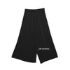 Autumn Irregular False Two-piece Skirt Pants Women Black Wide-leg Pant Ladies Elastic Waist Straps Casual Pants Lady