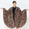 Big Size Women Leopard Raincoat Lightweight Rain Coat Poncho Ladies Waterproof Cloak Raincoats Adults Windproof Rainwear