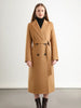 Women 100% Wool Peak Lapel Overcoat Belt Double-Breasted Autumn Winter Long Jacket Trench Coat Ladies Female Clothing #19