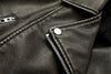 2025New Coal graysty le Women's washed leather jacket with belt, short coat with downgraded zipper and vintage lapel jacket