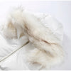 Faux Fur Hooded Cotton Jacket For Women Elegant Long Sleeve Zipper Coat Female Autumn Winter Warm Thicken Outerwear