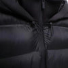 CH Womens Round Sew On Patch Detail Horizontal Quilted Hooded Padded Jacket Full Zipper Casual Daily Wear