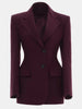 Women's Autumn Winter Slim Waist Chic Blazer Coats Office Ladies Double Breasted Suits Jacket Women Clothing