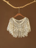 1920s Retro Leaf Beaded Sequin Flapper Shawl Loose Decoration Outerwear Short Cape Evening Party Ladies Cloak Shawl Black