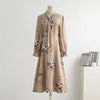Autumn Spring Chiffon Dress Plus Size Women Casual Dresses Vestidos Female Vintage Printed Floral Full Sleeve A-line Long Dress