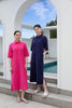 SS26 Women Terry Dress Collar Dress Cotton Stretch Sleeve Length Can Cover Elbows