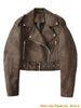 Spring Women's Brown Suede Short Jacket Loose Lapel Zipper Long Sleeve Motorcycle Coat Female Lady High Street Outwear