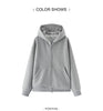 Jacket Women Fleece Drop Shoulder Loose Lazy Sweatshirt White Winter Minimalist Hooded Women's Clothing