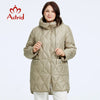 Women's Winter Jacket Plus Size Women Parka Long Down Jackets Hooded Diamond Quilted Coat Female Clothing Split Hem