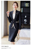 Apricot Suits Women Autumn Temperament Business Formal Blazer And Skirt Sets Office Ladies Work Wear Black