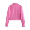 Jackets For Womens Autumn Solid Front Pockets Button Long Sleeve Jacket Elegant Woman Casual Outerwear Coat
