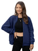 Womens Teddy Fleece Jacket Full Zip Thermal Lined Fuzzy Coat with Inner Pockets Warm Antistatic Winter Outerwear
