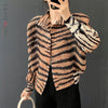 Spring Pleated Women's Lightweight Jacket Lapel Single Breasted Jacket Niche Chic Print Casual Top 2DB6159