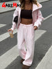 Beautiful Women's Tracksuits with A Zipper and A Hood Trousers Pink Two Piece Set Women Blue Classic Pant Sports Suit for Spring