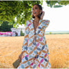 Geometric Printed Blazer Jacket Pants Sets Women Shoulder Pads V Neck Lace Up Full Sleeve Jackets Flare Pant Lady Outfit