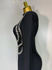 Women Sexy Long Sleeve Diamonds Maxi Long Bodycon Bandage Dress Celebrity Elegant Evening Party Birthday Dresses