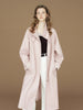 Womens British Trench Coat Contrast Cuff Stand Collar Heritage Workwear Style Pink Black Khaki Short Long Trench Coat