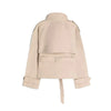 Elegant Women's Windbreaker Stand Collar Double Breasted Long Sleeve Pockets Female Jacket Spring Autumn Lady Commute Tops