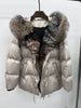 Winter Real Fox Fur Collar Hooded Thick Goose Down Jacket Natural Coat Women Female Outwear Warm Russia Puffer Jackets