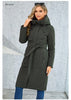 Gasmam Winter Down Jacket Women Warm Long Classic zipper Lacing Design Pocket Hooded Slim Parkas Female Coat GM-82160