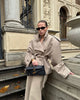 Solid Lapel Lace Up Trench Coat Women Casual Long Sleeve Short Loose Short Coat Lady Autumn Daily Commute Street Outwear