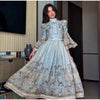 Floral Print Women Dress Button Down Mock Neck Maxi Dresses Long Lantern Sleeve A-Line Waist Belt Flared Hem Elegant Streetwear
