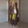 Solid Women's Cotton Coats O-Neck Full Sleeve Loose Zippers Lady Thicken Padded Coat Winter Casual Female Jackets