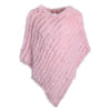 Women's 100% Real Natural Rabbit Fur Knitted Pullover Poncho Lady Cape Genuine Fur Shawl Warm One Size