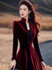 Autumn French Feeling Hepburn Style Beautiful Temperament Long Dress Powerful Black Dress For Women XXXL