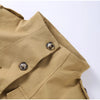 Pocket Stand Collar Long Sleeves Jacket Woman Single Breasted Solid Color Waist Cinching Jackets Versatile Women's Jackets