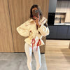 Elastic Drawstring Waist Jackets Women Casual Stand Collar Long Sleeves Cropped Trench Outerwear Lady Autumn Daily Windbreaker